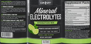 Onnit Mineral Electrolytes Fresh Lime Flavor - supplement