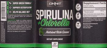 Onnit Spirulina + Chlorella - supplement