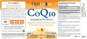 OptiChoice CoQ10 200 mg Maximum Potency - supplement