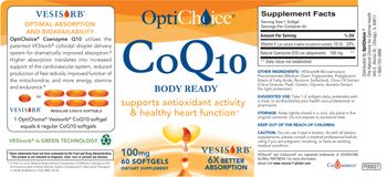 OptiChoice CoQ10 Body Ready 100 mg - supplement