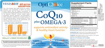 OptiChoice CoQ10 plus Omega-3 1000 mg - supplement