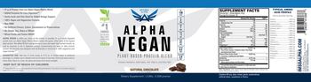 Optimal Alpha Alpha Vegan Natural Chocolate - supplement