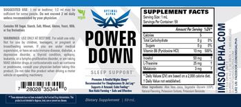 Optimal Alpha Power Down - supplement