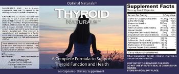 Optimal Naturals Thyroid Naturals - supplement