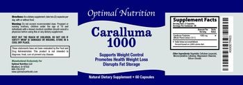 Optimal Nutrition Caralluma 1000 - natural supplement