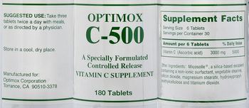 Optimox C-500 - vitamin c supplement