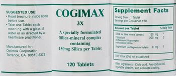 Optimox Corporation Cogimax 3X - 