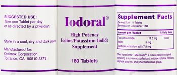 Optimox Corporation Iodoral - high potency iodinepotassium iodide supplement