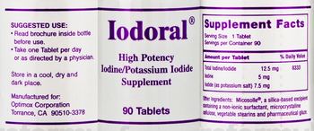 Optimox Corporation Iodoral - high potency iodinepotassium iodide supplement