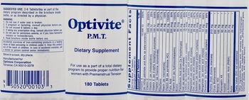 Optimox Corporation Optivite P.M.T. - supplement