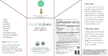 Ora Break it Down. Organic Pineapple - digestive enzymes powder supplement