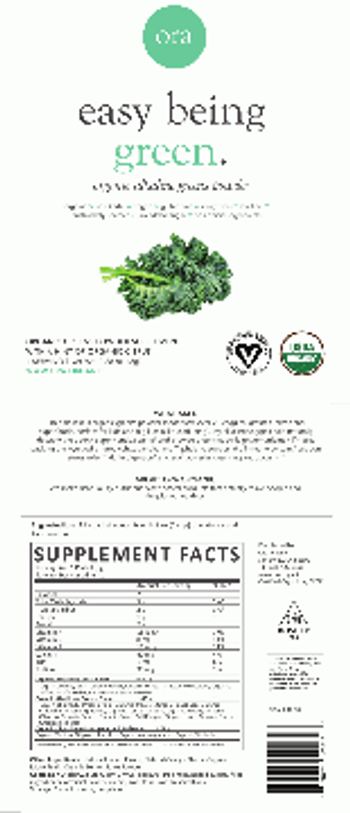 Ora Easy Being Green - organic greens powder supplement