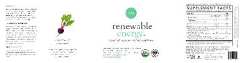Ora Renewable Energy. Beet & Pomegranate Flavor - organic vegan preworkout supplement