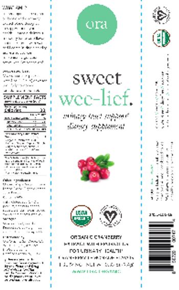Ora Sweet Wee-lief. Cranberry Lemonade Flavor - supplement