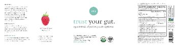 Ora Trust Your Gut Organic Apple & Organic Raspberry Flavor - vegan probiotic prebiotic powder supplement