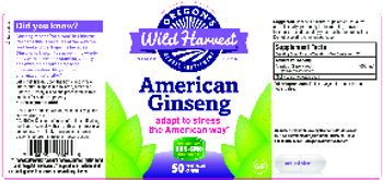Oregon's Wild Harvest American Ginseng - herbal supplement