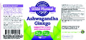 Oregon's Wild Harvest Ashwagandha Ginkgo - herbal supplement
