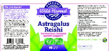 Oregon's Wild Harvest Astragalus Reishi - herbal supplement