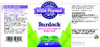 Oregon's Wild Harvest Burdock - herbal supplement