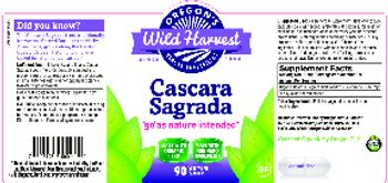 Oregon's Wild Harvest Cascara Sagrada - herbal supplement