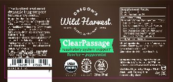 Oregon's Wild Harvest ClearPassage Licorice + Peppermint - herbal supplement