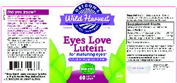 Oregon's Wild Harvest Eyes Love Lutein - herbal supplement