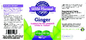 Oregon's Wild Harvest Ginger - herbal supplement