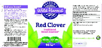 Oregon's Wild Harvest Red Clover - herbal supplement