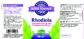 Oregon's Wild Harvest Rhodiola - herbal supplement