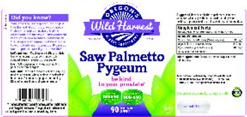 Oregon's Wild Harvest Saw Palmetto Pygeum - herbal supplement