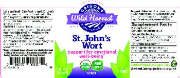 Oregon's Wild Harvest St. John's Wort - herbal supplement