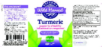 Oregon's Wild Harvest Turmeric - herbal supplement