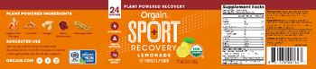 Orgain Sport + Recovery Lemonade - postworkout supplement