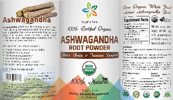Organic Aura Ashwagandha Root Powder - herbal supplement