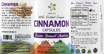 Organic Aura Cinnamon Capsules 400 mg - herbal supplement