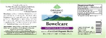 Organic India Bowelcare - herbal supplement