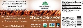 Organic India Ceylon Cinnamon - herbal supplement