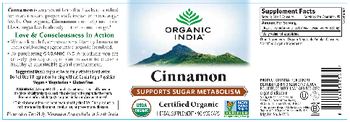 Organic India Cinnamon - herbal supplement