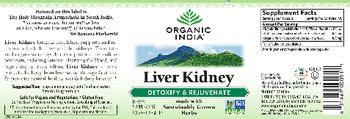 Organic India Liver Kidney - herbal supplement