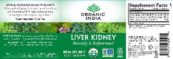 Organic India Liver Kidney - herbal supplement