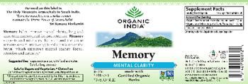 Organic India Memory - herbal supplement