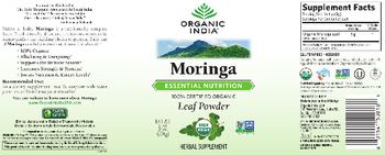 Organic India Moringa - herbal supplement