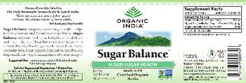 Organic India Sugar Balance - herbal supplement