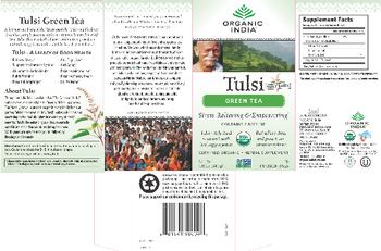 Organic India Tulsi Holy Basil Green Tea - herbal supplement