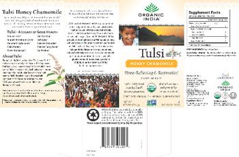 Organic India Tulsi Holy Basil Honey Chamomile - herbal supplement