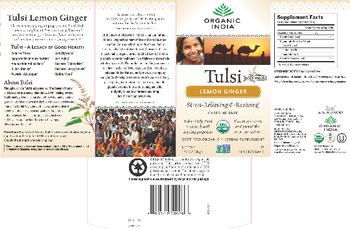 Organic India Tulsi Holy Basil Lemon Ginger - herbal supplement