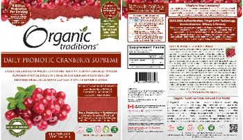 Organic Traditions Daily Probiotic Cranberry Supreme - supplement