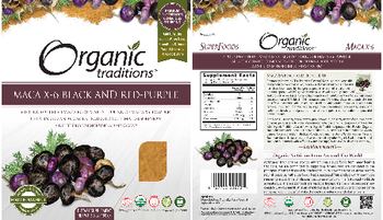Organic Traditions Maca X-6 Black And Red-Purple - supplement