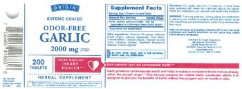 Origin Odor-Free Garlic - herbal supplement