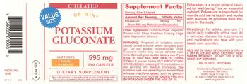 Origin Potassium Gluconate - supplement